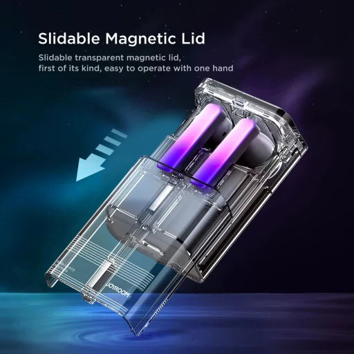 TWS Joyroom JR-TC1 IceLens Series vezeték nélküli fülhallgató LED világítással - fehér - 11