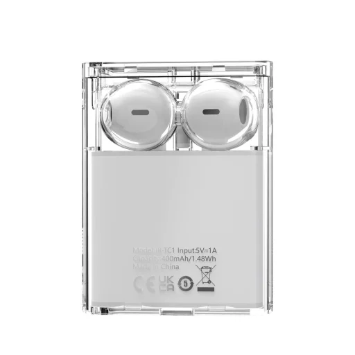 TWS Joyroom JR-TC1 IceLens Series vezeték nélküli fülhallgató LED világítással - fehér - 6