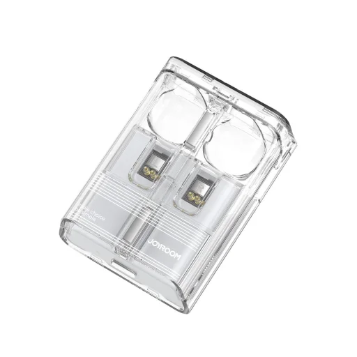 TWS Joyroom JR-TC1 IceLens Series vezeték nélküli fülhallgató LED világítással - fehér - 7