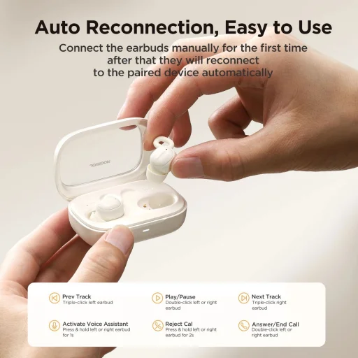 Joyroom JR-TS1 Cozydots Series TWS fülhallgató Bluetooth 5.3-mal és zajcsökkentéssel - fekete - 13