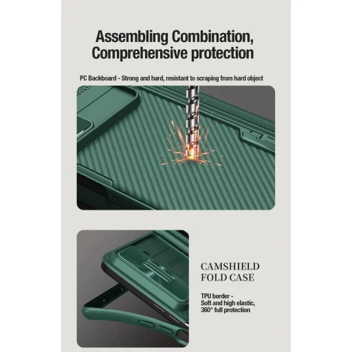 Nillkin CamShield Fold tok Samsung Galaxy Z Fold 5-höz stylus tartóval - fekete - 7