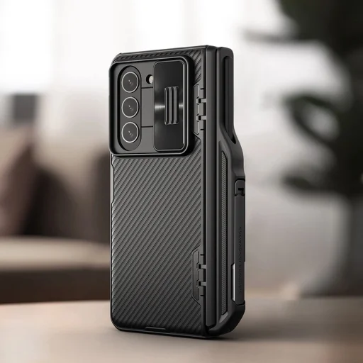 Nillkin CamShield Fold tok Samsung Galaxy Z Fold 5-höz stylus tartóval - fekete - 18