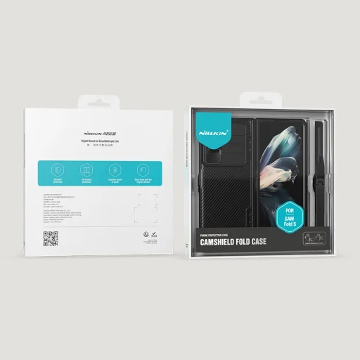 Nillkin CamShield Fold tok Samsung Galaxy Z Fold 5-höz stylus tartóval - fekete - 19