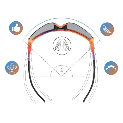 Rockbros SP297 polarizált kerékpáros szemüveg - lila - 7