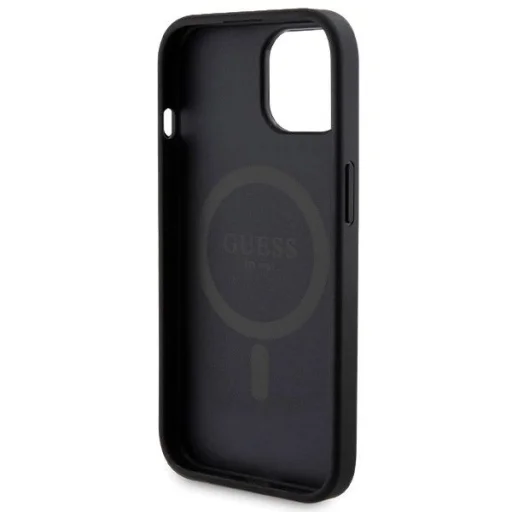 Guess 4G Metal Logo tok szett iPhone 15-höz + 5000mAh MagSafe power bank - fekete - 7