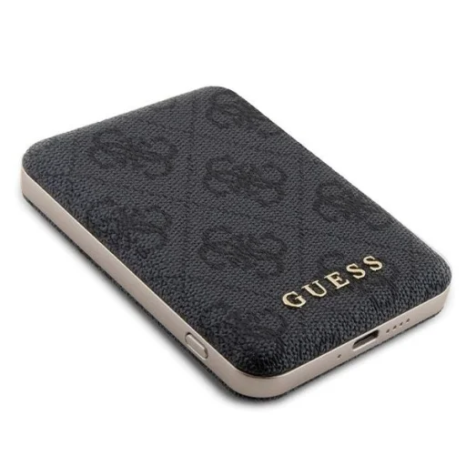 Guess 4G Metal Logo tok szett iPhone 15-höz + 5000mAh MagSafe power bank - fekete - 10