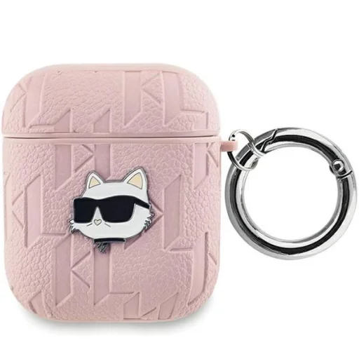 Karl Lagerfeld Monogram Choupette Head tok AirPods 1 / 2 - rózsaszín - 1