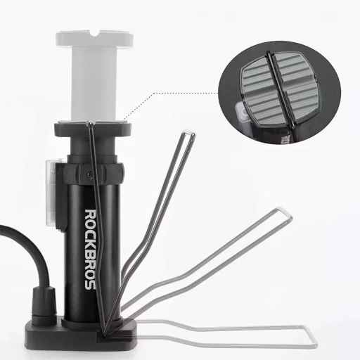 Rockbros 42610002001 álló biciklipumpa nyomásmérővel - fekete - 3