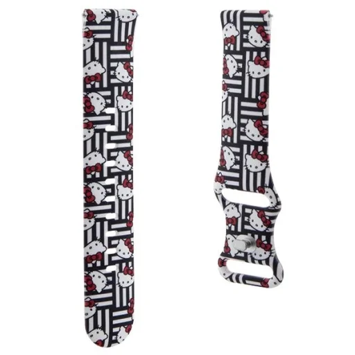 Hello Kitty Szilikon Fejecskék és Csíkok univerzális 20mm - fekete - 3