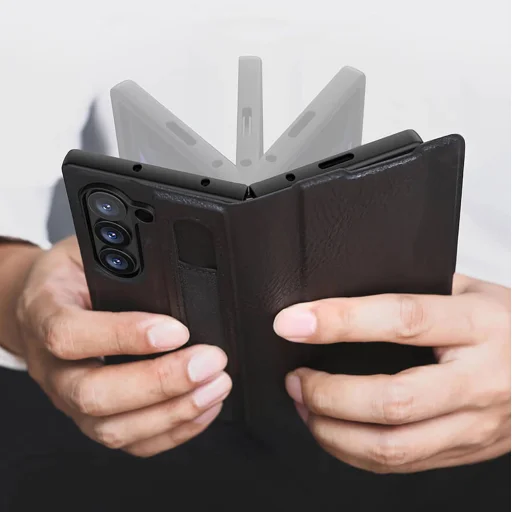 Nillkin Aoge Leather Case Samsung Galaxy Z Fold 6 5G tok - fekete - 5