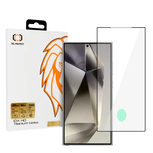 10X HD Titanium üvegfólia Samsung Galaxy S24 Ultra (ujjlenyomat feloldással) - 1