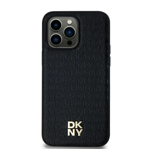 Eredeti DKNY keménytok bőrmintás, fém logós MagSafe DKHMS24LPSHRPSK Samsung Galaxy S24 Ultra fekete tok - 1