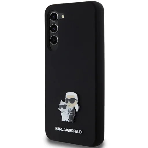 Eredeti KARL LAGERFELD szilikon tok Karl&Choupette Metal Pin KLHCS24MSMHKCNPK Samsung Galaxy S24 Plus fekete - 2