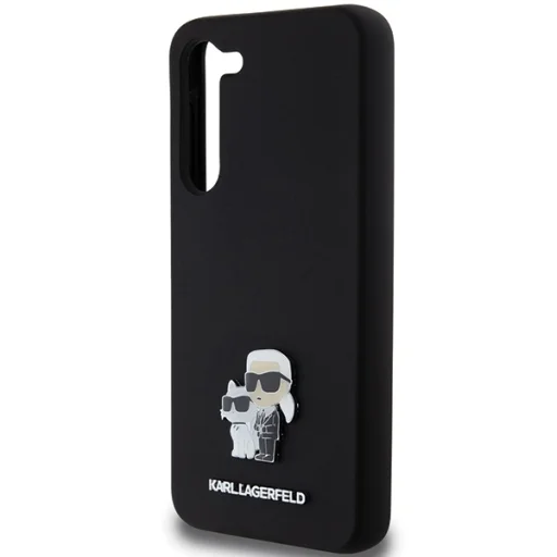 Eredeti KARL LAGERFELD szilikon tok Karl&Choupette Metal Pin KLHCS24MSMHKCNPK Samsung Galaxy S24 Plus fekete - 6