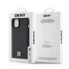 Eredeti DKNY keménytok bőr mintás fém logó MagSafe DKHMP15SPSHRPSK iPhone 15 fekete tok thumbnail