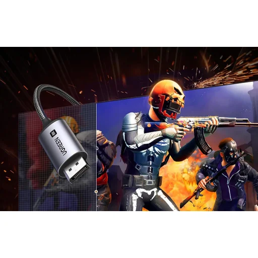 Ugreen CM556 kábel USB-C és DisplayPort 8K csatlakozókkal, 3 m hosszú - szürke - 5