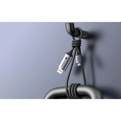 Ugreen CM556 kábel USB-C és DisplayPort 8K csatlakozókkal, 3 m hosszú - szürke - 6