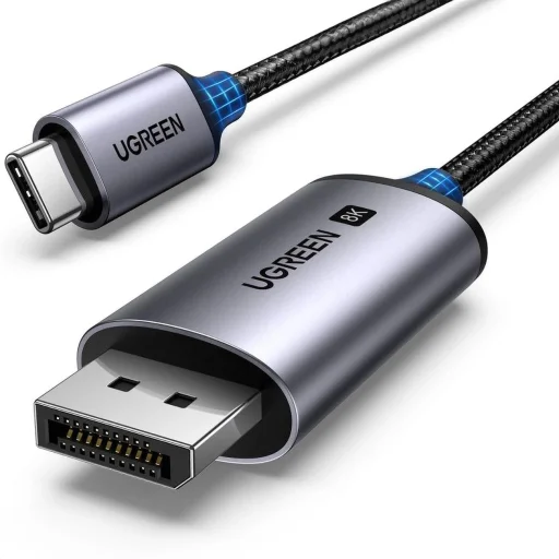 Ugreen CM556 kábel USB-C és DisplayPort 8K csatlakozókkal, 3 m hosszú - szürke - 1