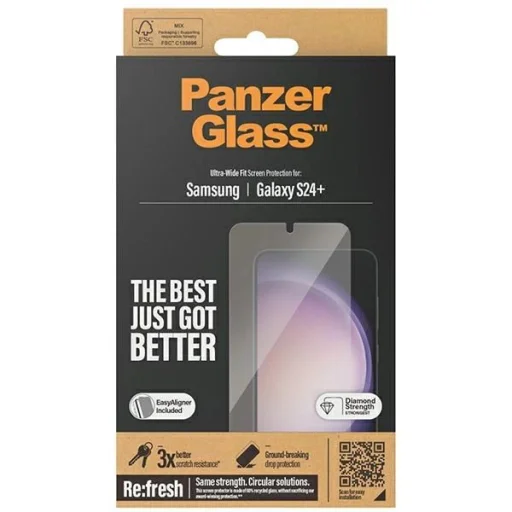PanzerGlass Ultra-Wide Fit edzett üveg applikátorral Samsung Galaxy S24+-hoz üvegfólia - 4