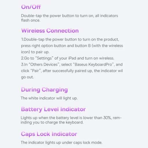 Baseus Brilliance billentyűzetes tok iPad Pro 11 2018 / Air 4 / Air 5 / iPad 10 (2022) - szürke - 21
