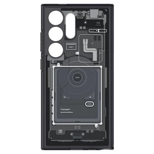 Spigen Ultra Hybrid puzdro pre Samsung Galaxy S24 Ultra - tmavosivé (vzor Zero One) - 18