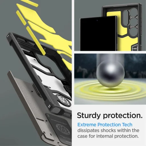 Spigen Tough Armor puzdro pre Samsung Galaxy S24 Ultra - metalická sivá - 26