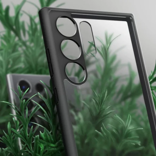 Spigen Ultra Hybrid tok Samsung Galaxy S24 Ultra - áttetsző és fekete - 10