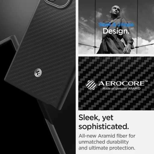 Spigen Enzo Aramid tok Samsung Galaxy S24 Ultra - matt fekete - 12