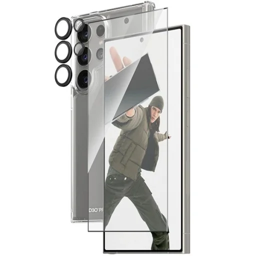 PanzerGlass Bundle 3 az 1-ben Átlátszó tok + Fólia + Kamera védő Samsung Galaxy S24 Ultra tok - 2