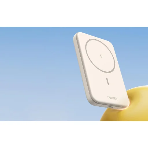 Magnetic Powerbank 5000mAh Ugreen PB560, USB-C, 15W (beige) - 2