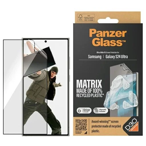 PanzerGlass Ultra-Wide Fit edzett üveg D3O®-val felhelyező készlettel Samsung Galaxy S24 Ultra üvegfólia - 1