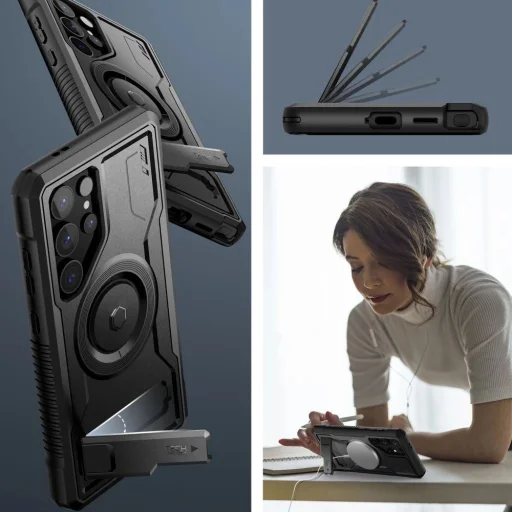 Tech-Protect Kevlar MagSafe+ tok Samsung Galaxy S24 Ultra - fekete - 5