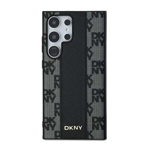 DKNY Bőr Kockás Mono Minta MagSafe tok Samsung Galaxy S24 Ultra - Fekete - 3