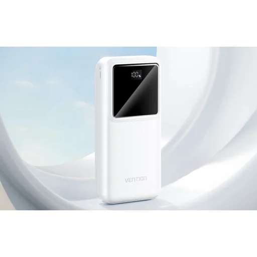 Powerbank, Vention, FHLB0, 20000mAh, Micro-USB, USB-C, 2xUSB-A, 22.5W (fekete) - 6