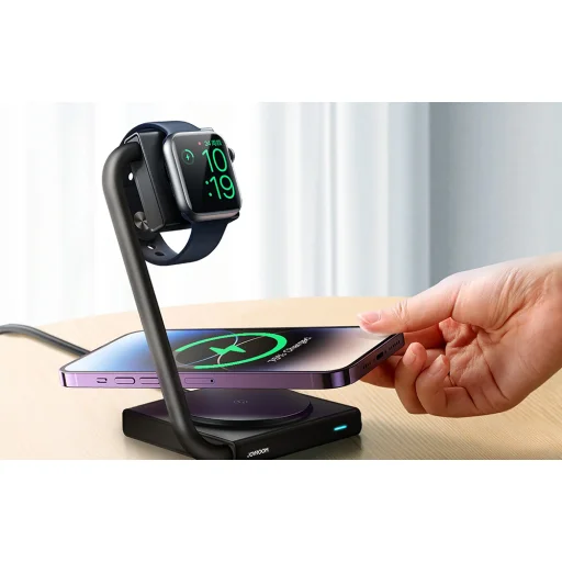 2 az 1-ben Mágneses Vezeték Nélküli Töltő Joyroom JR-WQN05 15W (Fekete) - 2