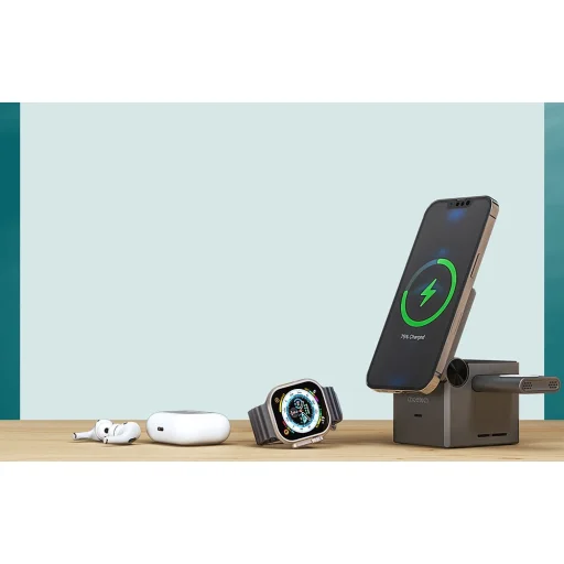 Choetech T632-F 3-az-1-ben 15W induktív töltő (fekete) - 8