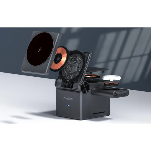 Choetech T632-F 3-az-1-ben 15W induktív töltő (fekete) - 10