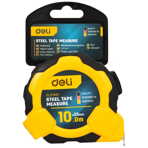 Deli Tools EDL3799Y mérőszalag 10m / 25mm (sárga) - 8