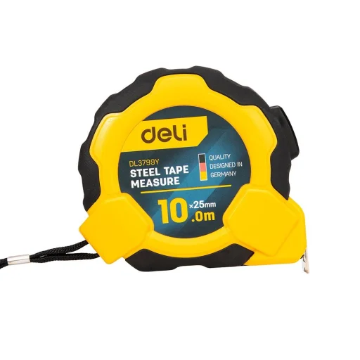 Deli Tools EDL3799Y mérőszalag 10m / 25mm (sárga) - 1