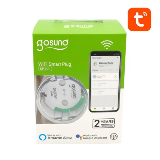 Gosund SP111 okos WiFi aljzat 3680W 16A, Tuya 2-pack - 4