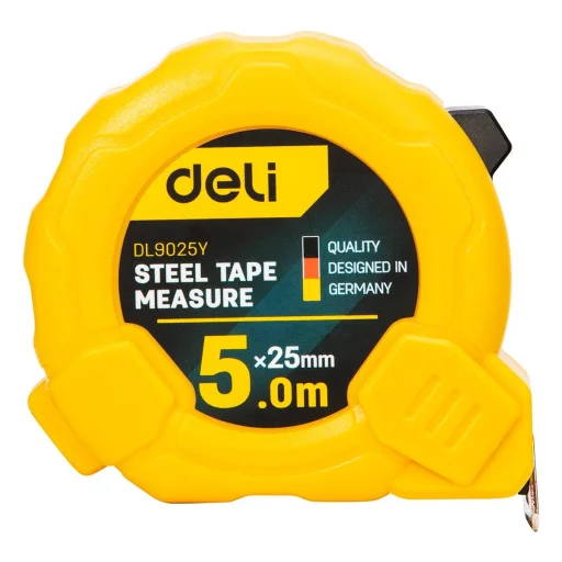 Deli Tools EDL9025Y zvinovací meter 5m / 25mm (žltý) - 1