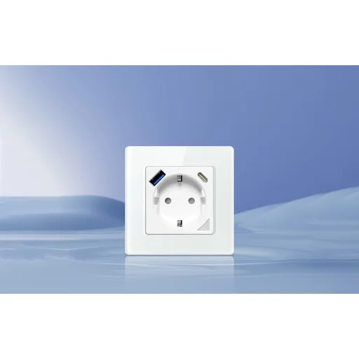 Okos WiFi Fali Aljzat Avatto N-WOT10-USB-B TUYA USB USB-C (fekete) - 4