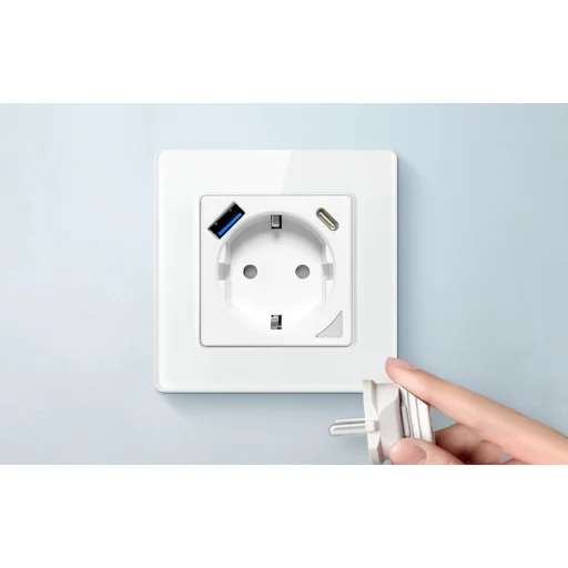 Okos WiFi Fali Aljzat Avatto N-WOT10-USB-B TUYA USB USB-C (fekete) - 5