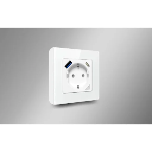 Okos WiFi Fali Aljzat Avatto N-WOT10-USB-W TUYA USB USB-C (fehér) - 5