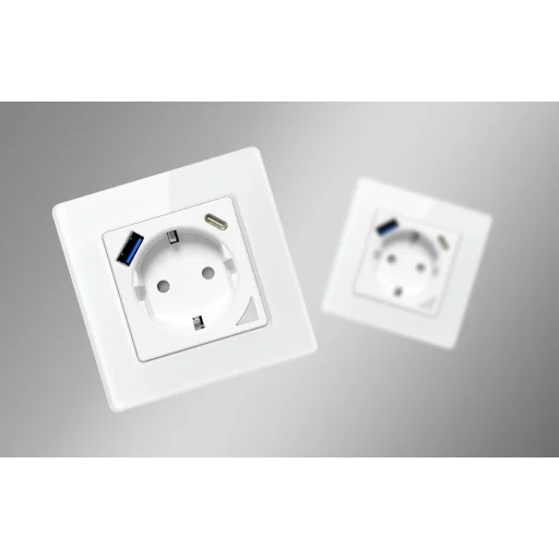 Okos WiFi Fali Aljzat Avatto N-WOT10-USB-W TUYA USB USB-C (fehér) - 6
