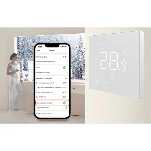 Avatto WT410-16A-W okos termosztát elektromos fűtéshez 16A WiFi - 5