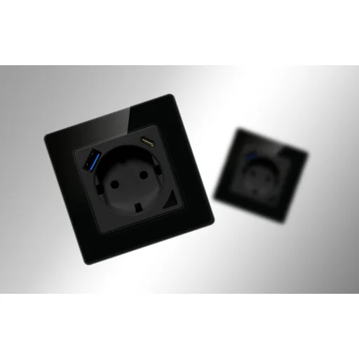 Okos WiFi Fali Aljzat Avatto N-WOT10-USB-B TUYA USB USB-C (fekete) - 6