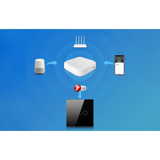 Fliptok Kapcsoló ZigBee Avatto LZTS02-EU-W3 3 út Nincs semleges TUYA (fehér) - 4