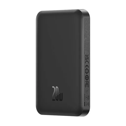 Baseus Mágneses Mini Powerbank, 5000mAh, USB-C 20W (fekete) - 4