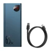 Powerbank Baseus Adaman Metal 20000mAh, PD, QC 3.0, 65W, 2xUSB + USB-C + mikro USB, (kék) thumbnail